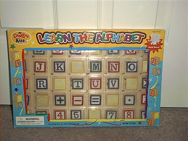 Creative Kids LEARN THE ALPHABET WOODEN Block Puzzle NEW!