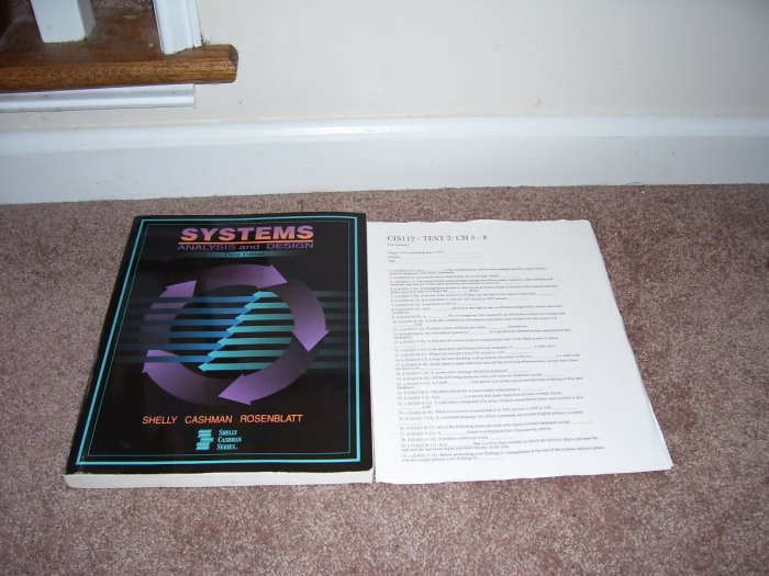 SYSTEMS ANALYSIS AND DESIGN BOOK EXC 1998 SHELLY CASHMAN SERIES
