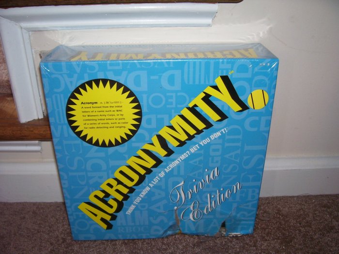 ACRONYMITY Party Board Game NEW But DAMAGED - CHEAP PRICE!