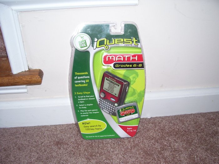 Leap Frog IQUEST ~ MATH ~GRADES 6 TO 8 Cartridge NEW! THOUSANDS OF QUESTIONS!