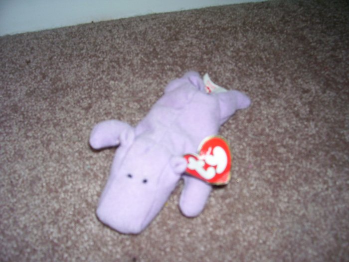 TY TEENIE Beanie Babies HAPPY THE HIPPO Set Of 2! From 1993