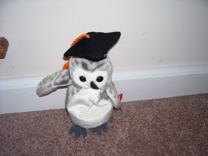 TY WISER Class of '99 GRADUATION OWL Beanie Baby MINT WITH TAG! From 1999 RETIRED!