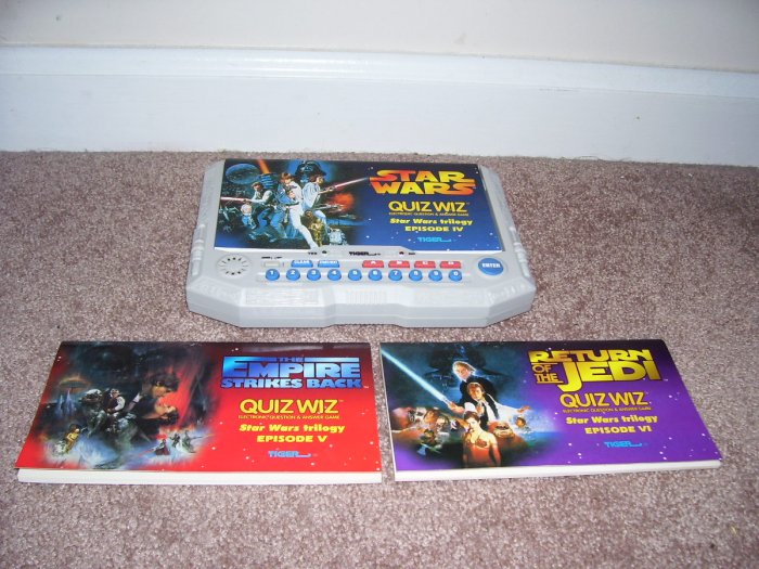 QUIZ WIZ ~ STAR WARS TRILOGY ~ ELECTRONIC GAME MINT CONDITION! RARE 1997