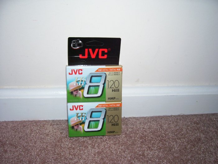 JVC Hi8 METAL120 MIN ~ 2 PACK ~ VIDEO TAPES ~NEW!~