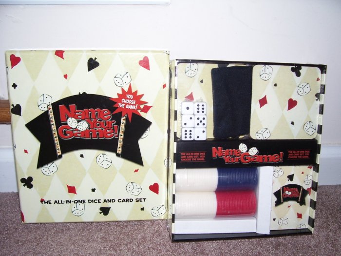 NAME YOUR GAME * DICE AND CARD SET * NEW IN BOX! SEALED!