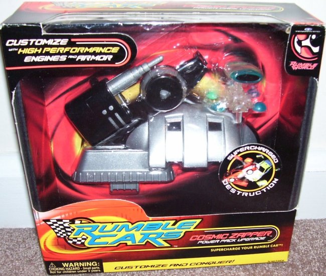 RUMBLE CARS * COSMIC ZAPPER POWER PACK UPGRADE * SET NEW! 2001 HTF!