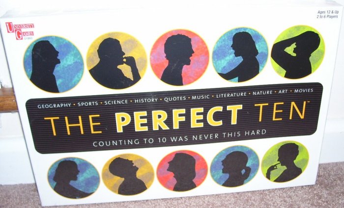 THE PERFECT TEN * 3D TRIVIA BOARD GAME * NEW! 950 QUESTIONS!