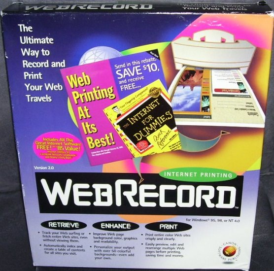 WEBRECORD INTERNET PRINTING SOFTWARE * NEW *