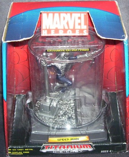 Marvel Heroes SPIDERMAN Titanium Diecast Figure with Patina Finish NEW!