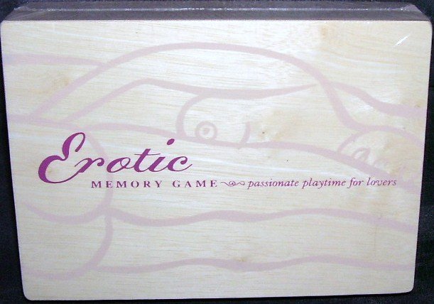 EROTIC MEMORY TILE GAME * NEW IN WOODEN BOX! * RARE!