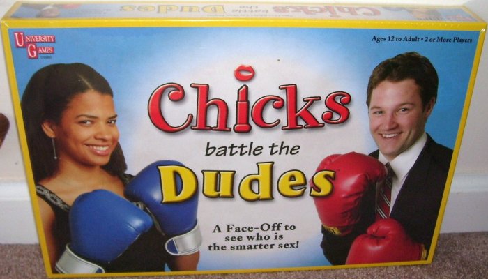 CHICKS BATTLE THE DUDES Board Game NEW!