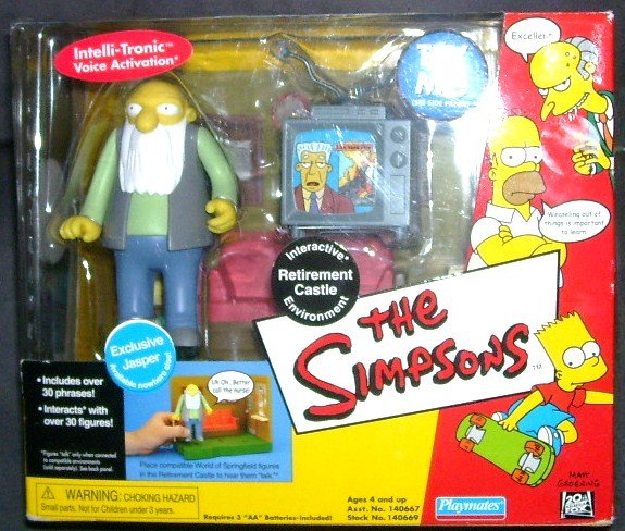 THE SIMPSONS * RETIREMENT CASTLE * INTERACTIVE ENVIRONMENT PLAYSET NEW! 2002