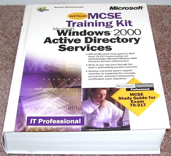 Self Paced MCSE Training Kit Windows 2000 Active Directory Svcs Book H/C NEW!