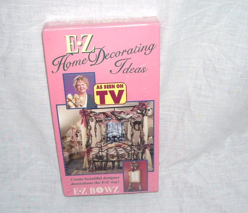 E Z HOME DECORATING IDEAS ~VHS VIDEO~ FOR YOUR E Z BOWMAKER MACHINE NEW!