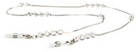 Clear bead & silver chain