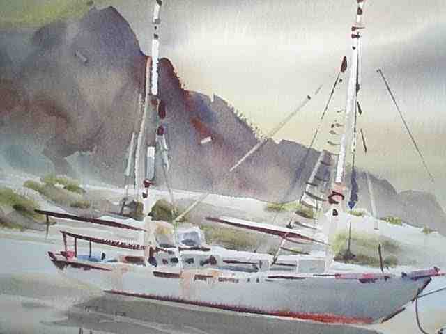Seascape by Robert Landry listed California Artist NR