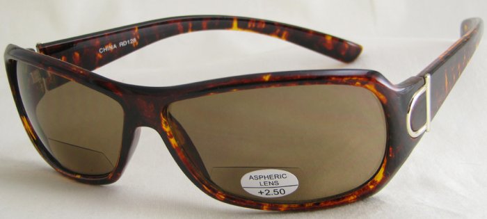 128RDBT TINTED READING GLASSES SUNGLASSES SUN READERS +2.50 BIFOCAL