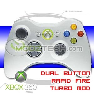 XBOX 360 Dual Rapid Fire Turbo Modded Wireless Controller