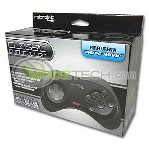 Sega Saturn (Black) USB Controller Pad for PC / MAC