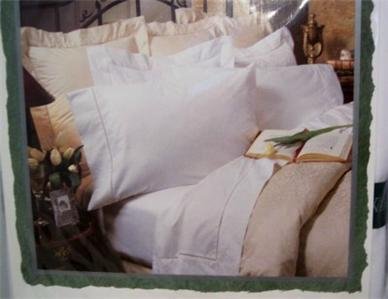 Waterford Bed Linens 2 white standard pillowcases $88