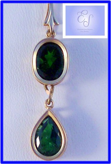 Chrome Diopide gorgeous gemstones 14k French bail pendant