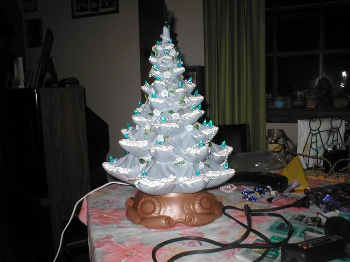 Lighted christmas tree