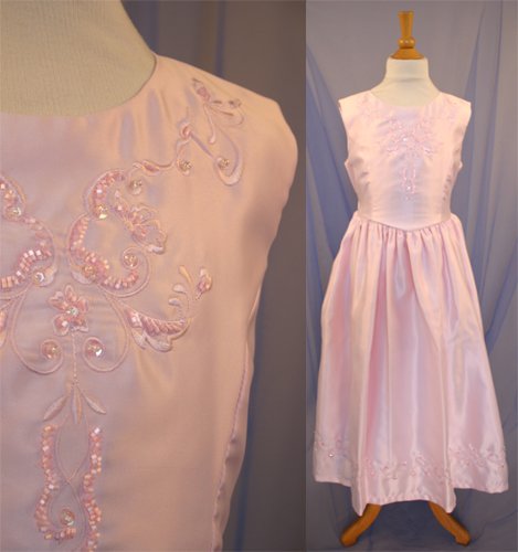 Handmade Satin Bodice With Flower Embroidery