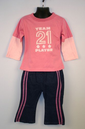 2 Pc Infant Girl Denim Outfit
