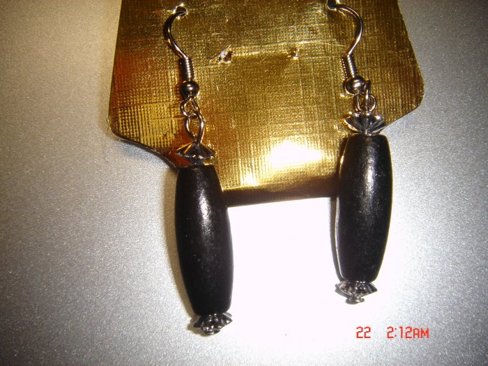 Fashion Handmade Black Wood Dangle Earrings ON SALE 2009**FREE SHIP