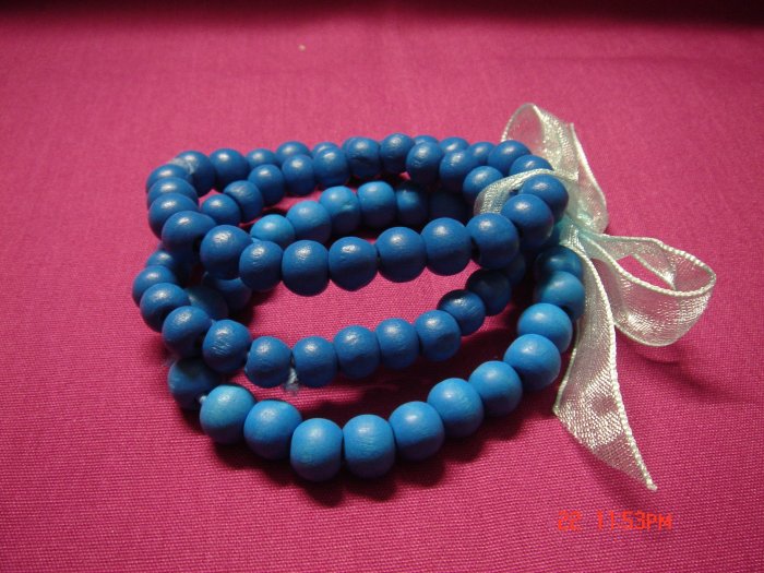 Latest Fashion 3 Wood Bead Bracelets on Ribbon set ON SALE 2009**