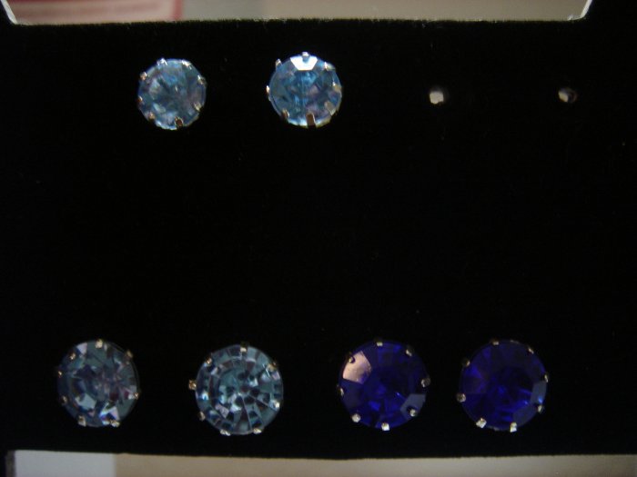 1 pair 12mm Rhinestone 925 Studs Earrings~choose color**FREE Silver Foil Gift Box and packaging
