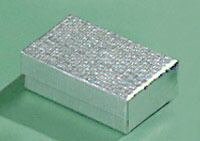 On SALE***1 Small Silver Foil Cotton Filled Gift Box for Earrings, Silver Necklace