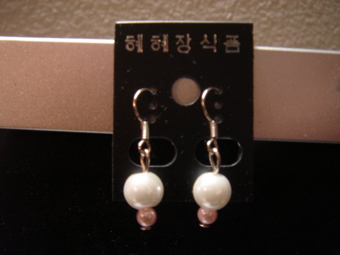 ON SALE Handmade Pearl Dangle 925 hook Earrings**FREE Silver Cotton-Filled GIFT BOX and Packaging