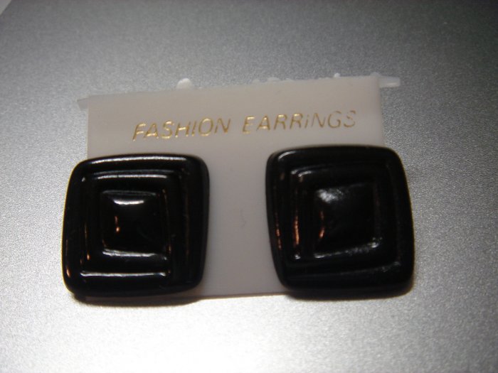 ON SALE**$3 Fashion Black Square Button Studs Earrings**Young Lady Gift