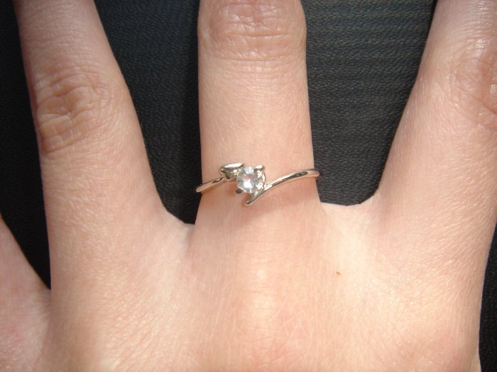 On SALE $22 NEW 925 CZ Cubic Zirconia Silver Ring Gift*+FREE BOX*