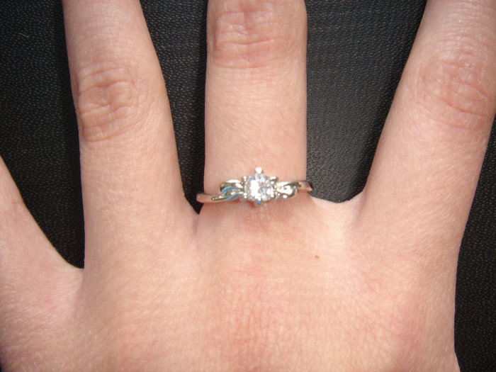 On SALE $15 NEW 925 CZ Cubic Zirconia Silver Ring Gift*+FREE BOX*