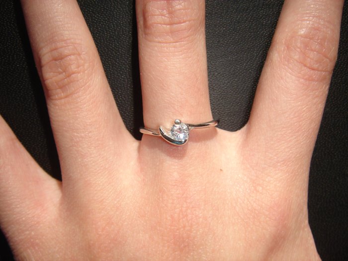 On SALE $15 NEW 925 CZ Cubic Zirconia Silver Ring Gift*FREE BOX*