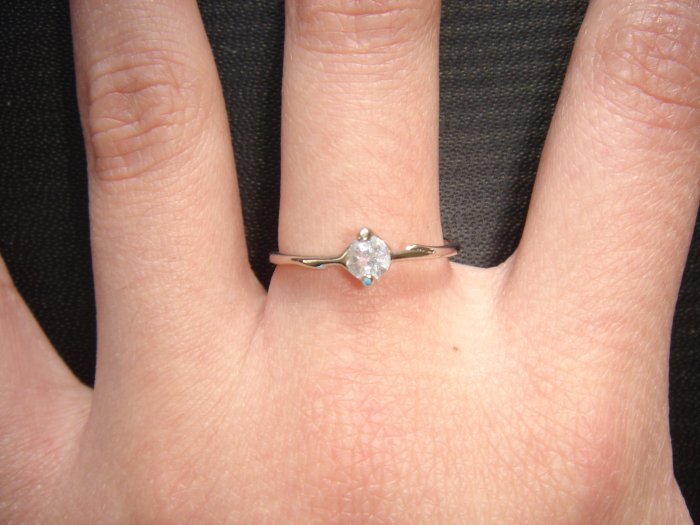 On SALE $10 NEW 925 CZ Cubic Zirconia Silver Ring Gift*+FREE BOX*