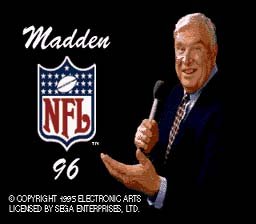 Madden NFL 96 Sega Genesis Video Game Cartridge + Book