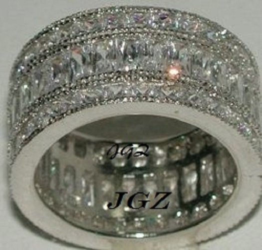 Anniversary/Eternity Triple Band * Size 5,6,7,8,9 * FREE Velvet Gift Box *