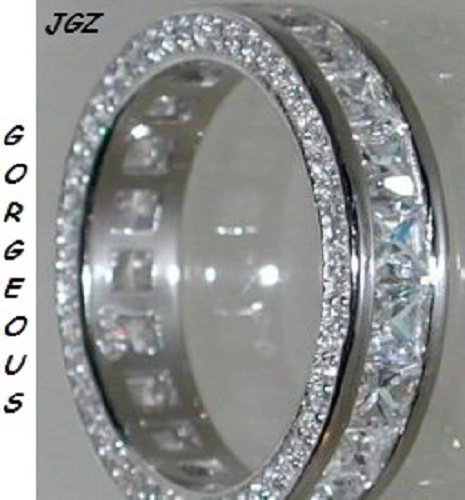 Vintage Princess cut Anniversary - Eternity Band Sz 5,6,7,8,9 * NEW *