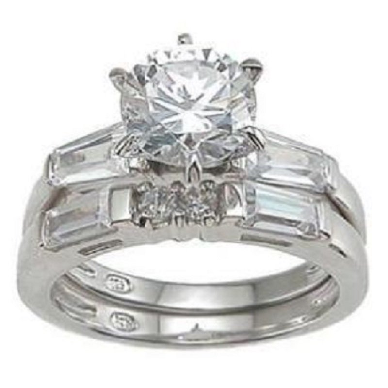Engagement/Wedding set * 2.5 ct Round Brilliant cut * Size 5,6,7,8,9 * Very Elegant *