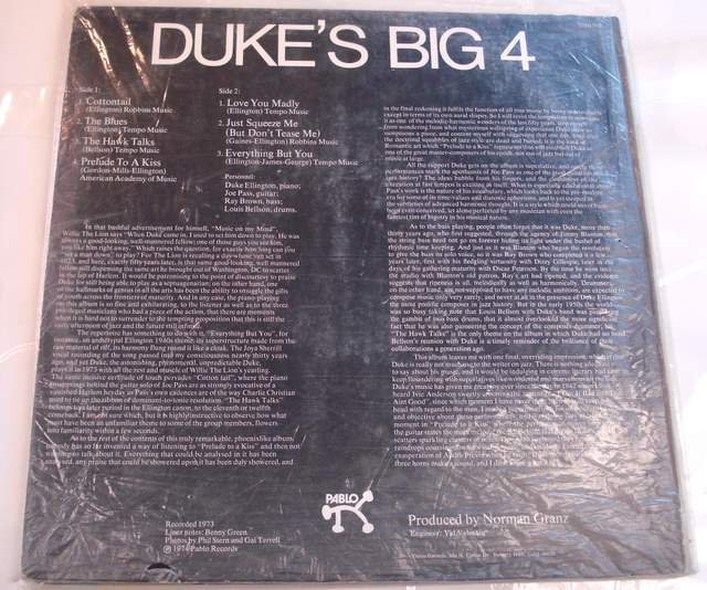 Duke Ellington Duk's Big 4 1974 LP