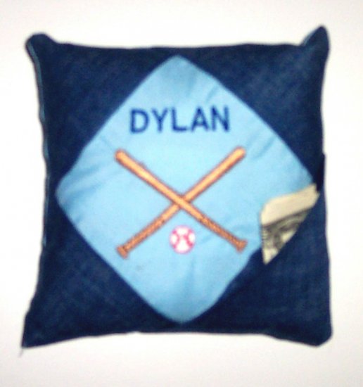 PERSONALIZED TOOTH FAIRY PILLOW - BASEBALL