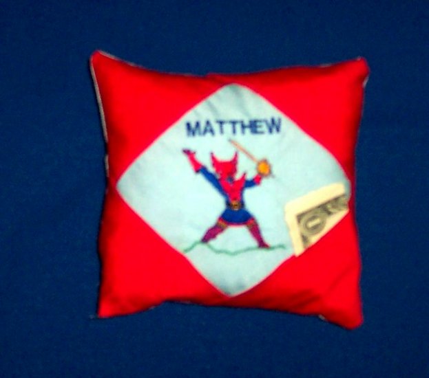 PERSONALIZED tooth fairy pillow SUPERHERO
