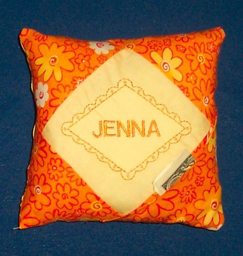 PERSONALIZED tooth fairy pillow FLOWER POWER