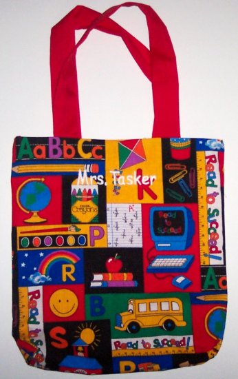 PERSONALIZED BACK TO SCHOOL TOTE BOOK BAG