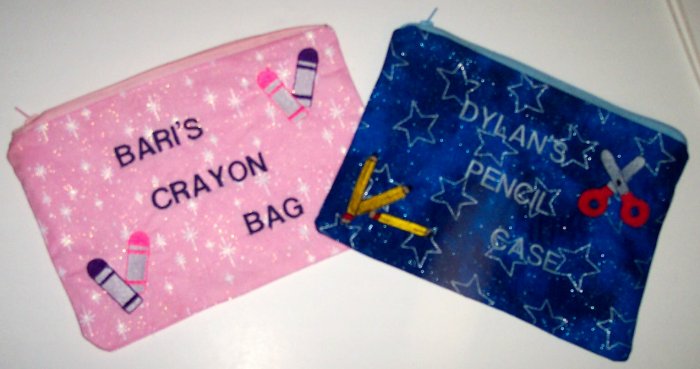 PERSONALIZED School Supplies Pencile Case or Crayon Bag