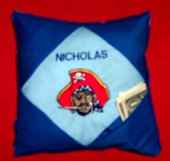 PERSONALIZED Tooth Fairy Pillow - PIRATE!