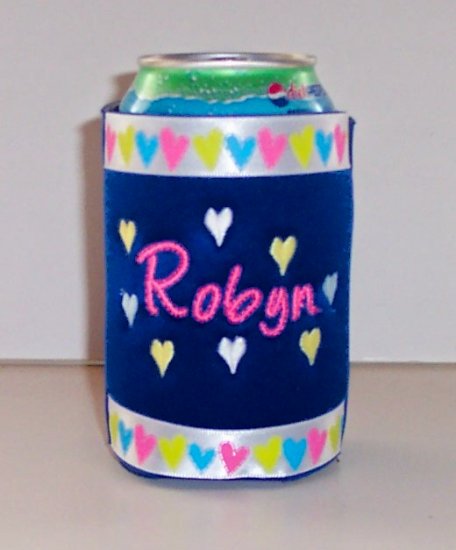 PERSONALIZED EMBROIDERED Koozie Can Cover Wrap